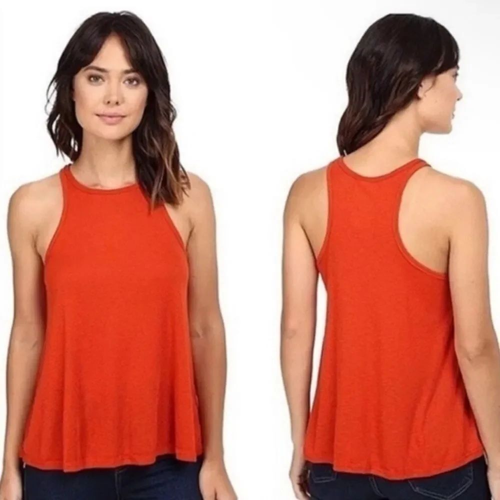 FREE PEOPLE INTIMATELY | Long Beach Ribbed Tank Top Orange Women’s Size X-Small